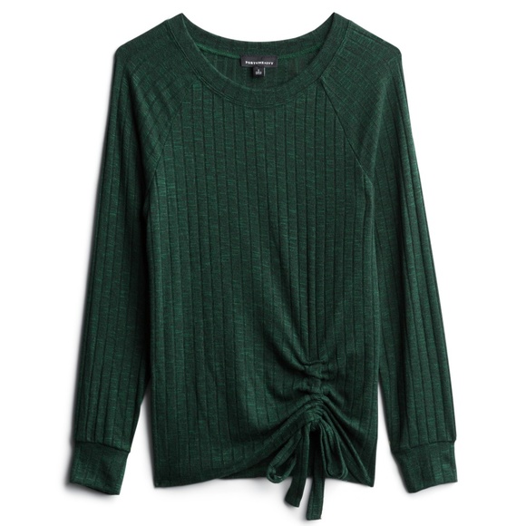 Fortune + Ivy Sweaters - Fortune + Ivy Alyce Side Ruche Rib Knit Top